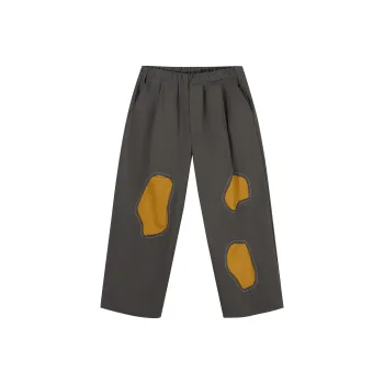 PJ's Vigor Casual Pants Unisex Carbon Gray With Orange Yellow