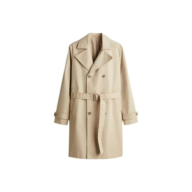 H&M Trench Coats Men Beige-0
