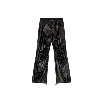 DIESEL FW23 Leather Pants Men's Black