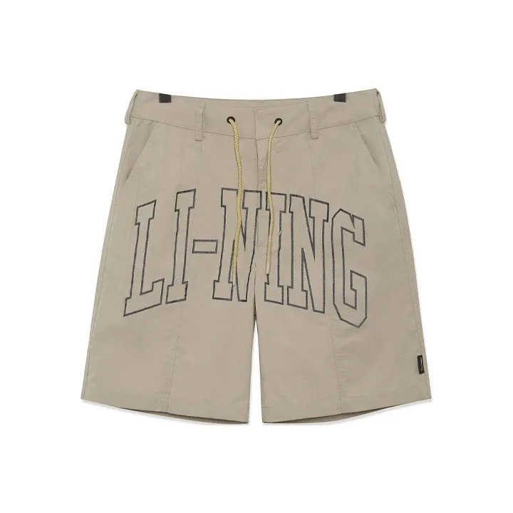 LiNing x Chinatown Market Casual Shorts Men's Cashmere Gray-0