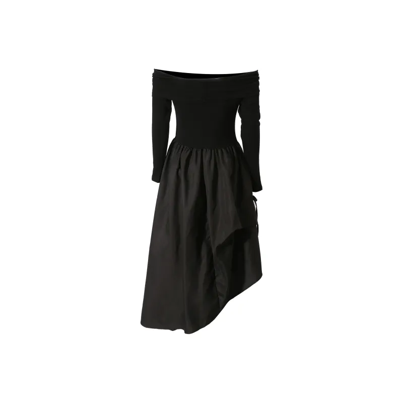 GUOZHEN Long Sleeved Dress Women's Black-1