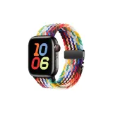 Parachute Snap Buckle Woven Strap, New Rainbow