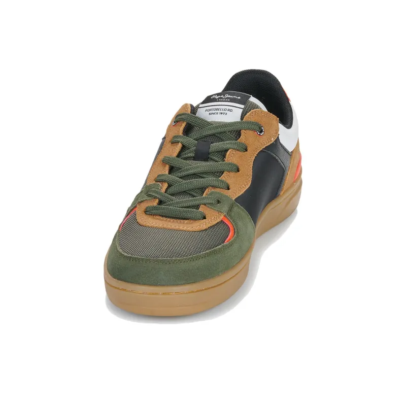 Pepe Jeans Kore Skate Low Top Skateboard Shoes Men's Green Brown-3