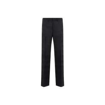PRADA Prince Of Wales Mid Rise Checked Trousers
