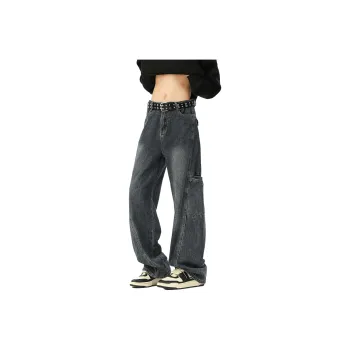 WARNING LIGHT Jeans Unisex Black