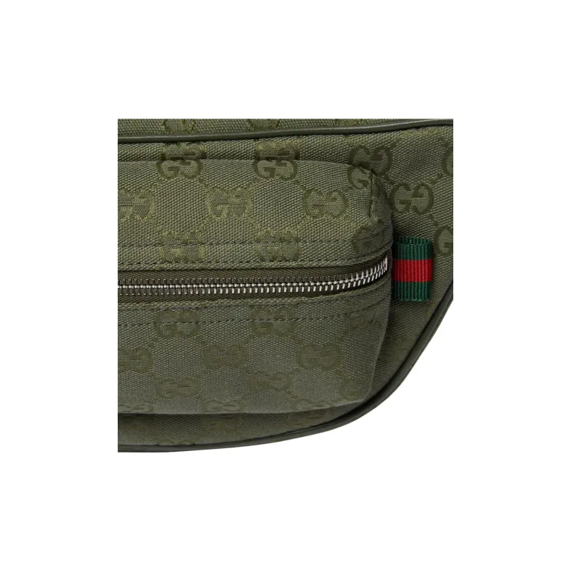 GUCCI Canvas Crossbody Bag, Shoulder Bag Tubas Men's Forest Green-6