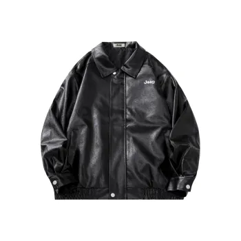 Jeep Fashion Sports Collection Leather Jacket Unisex