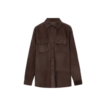 LOEWE SS25 Leather Jacket Men's Dark Brown