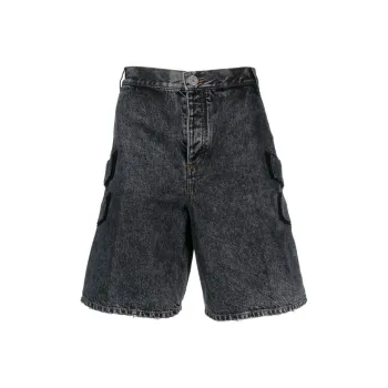 BALMAIN Acid wash Denim Shorts