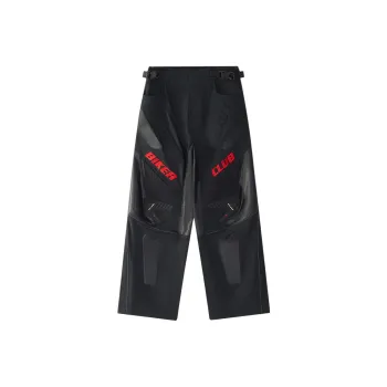 FILA FUSION x DUCATI/, SS25 Leather Pants Men's Black