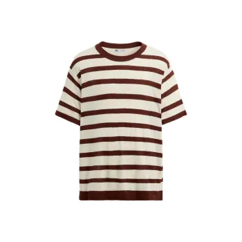 ZARA T Shirt Men's Dark Red Color