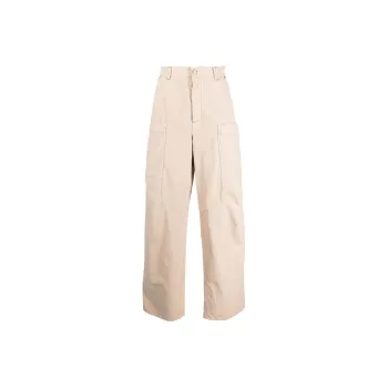 PALM ANGELS Mid Rise Wide Leg Pants