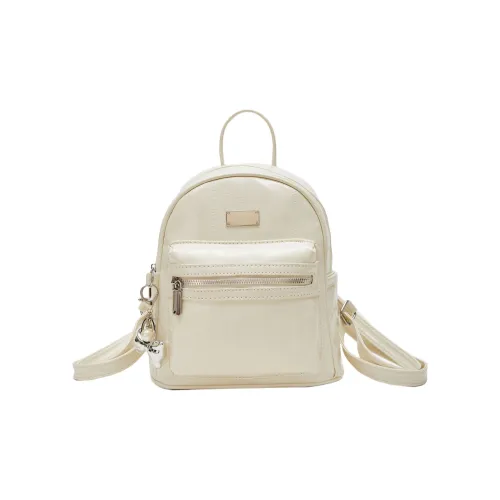 RIVMIND PU Handbag, backpack Mesh Regular Women's White/Silver/Black