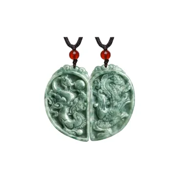 Cuiya Golden Building Glutinous Jade Jadeite Necklaces Unisex