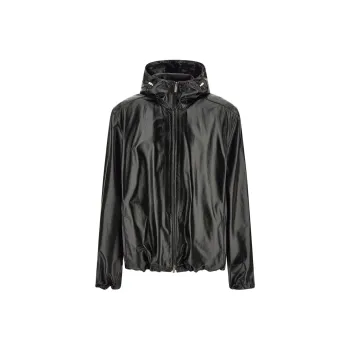 FERRAGAMO Leather Jacket Men's Black