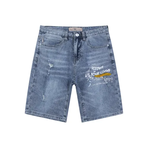 Tonlion Denim Shorts Men's Light Blue