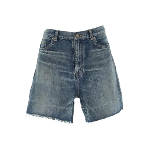 saint laurent blue mid-rise jeans