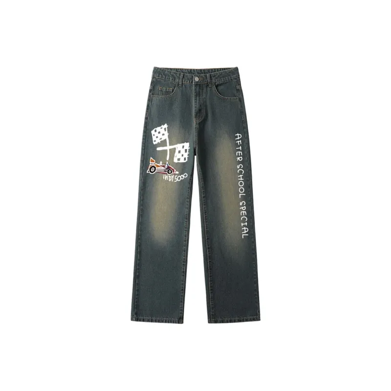 AFTER SCHOOL SPECIAL Jeans Unisex Vintage Blue-0