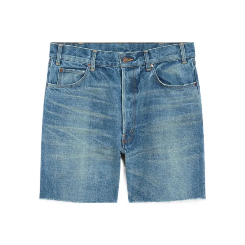 CELINE Denim Shorts Men Blue-0