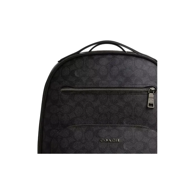 COACH ETHAN Coated Canvas Backpack Large Size Men's Charcoal Black-3