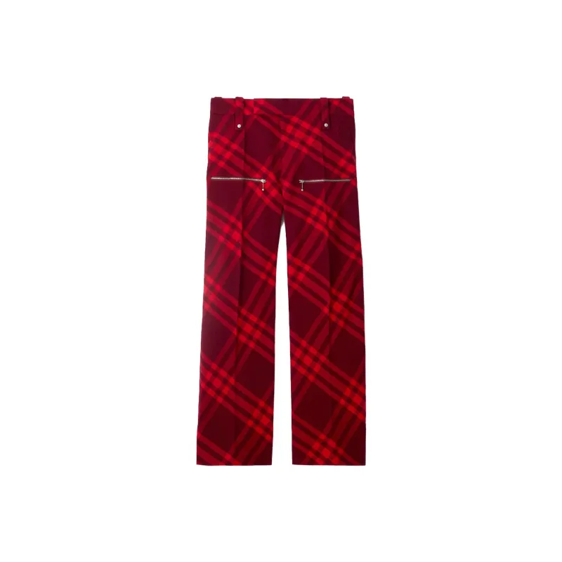 Burberry Check Wool Trousers-9