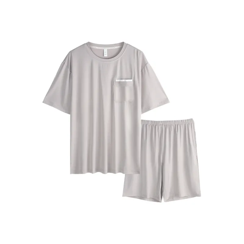 Xuan Liang Pajama Set Men's Beige Gray-0