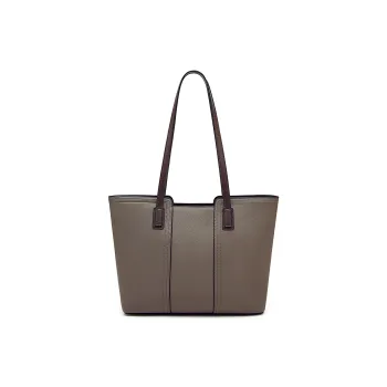 Old Man's Head Cow Leather Tote Bag, Shoulder Bag Regular Women's Milkshake White/Elephant Gray/Khaki/Black