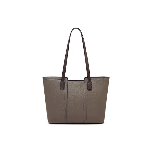 Old Man's Head Cow Leather Tote Bag, Shoulder Bag Regular Women's Milkshake White/Elephant Gray/Khaki/Black