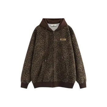 KIRHNE Jackets Unisex Leopard Print