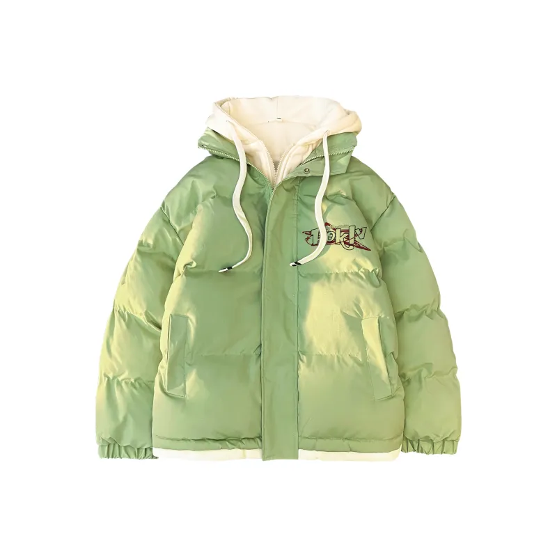 HOKLV Puffer Jacket Unisex Black-4