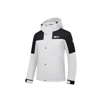 QIAODAN Trench Coat Men's Smoke White/Black