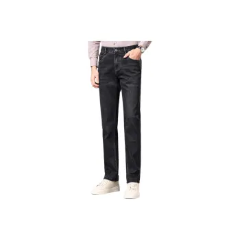 Red Bean Pants Jeans Men's Black