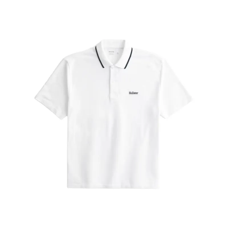 Hollister Polo Shirt Men's White-0