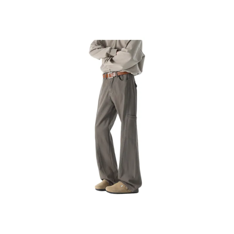 LISENPOK Cargo Pants Unisex Coffee-0