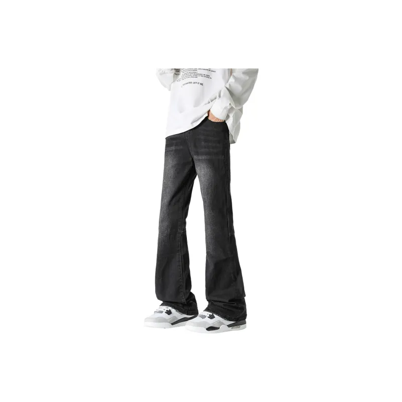 FASTFISH Jeans Unisex Black Gray Color-0