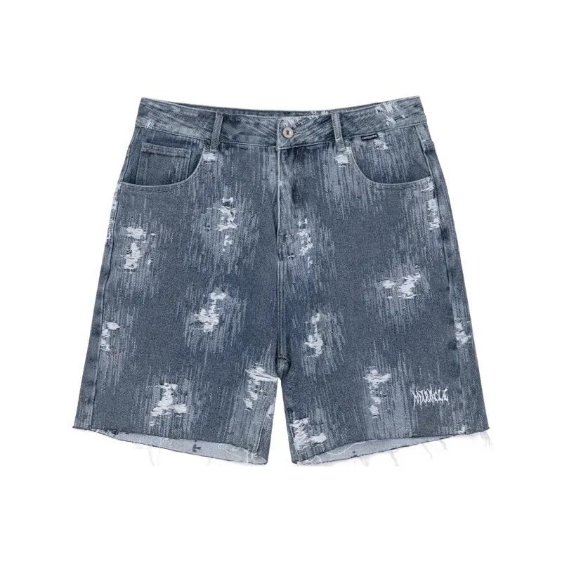 B.X Denim Shorts Unisex Blue-0
