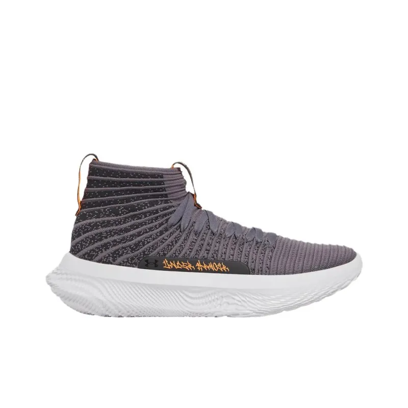 Under Armour FUTR X ELITE Anti Slip Wear Resistant Mid Top Basketball Shoes Men's Gray-1