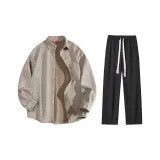 Clothing Sets (Khaki Top+Black Pants)