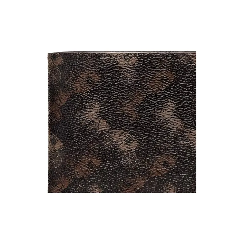 COACH Billfold Wallet Leather Wallet Men's Dark Brown & White Lining-3