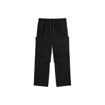 PEACEBIRD MEN Casual Pants Men Black Batch 1 Straight Fit