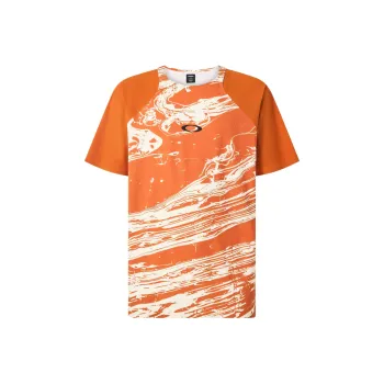 Oakley Seeker Airline SS Jersey T Shirt Men's Orange/White