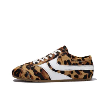 BELLALILY Low Top Casual Shoes Women's Leopard Print