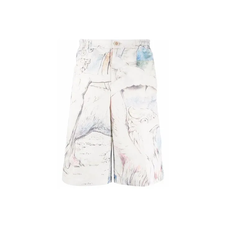 Alexander McQueen Allover Printed Chino Shorts-0