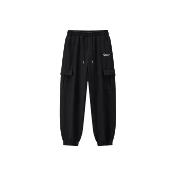 Small Columns Under The Sea Cargo Pants Unisex Black