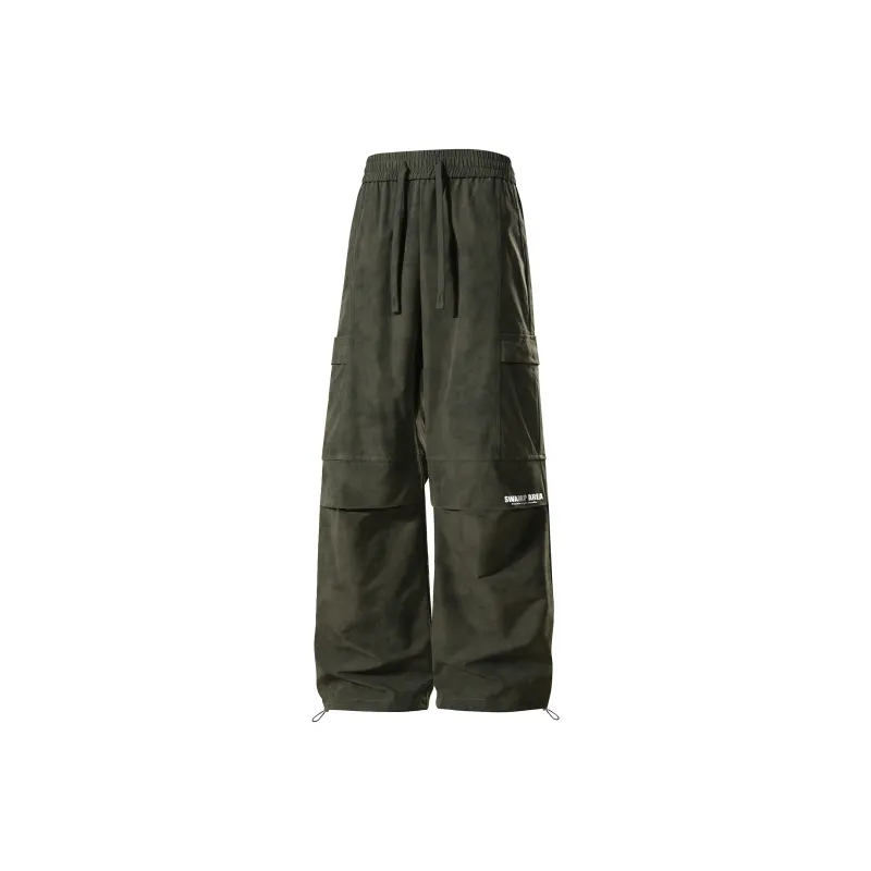 SWAMP AREA Cargo Pants Unisex Black-10