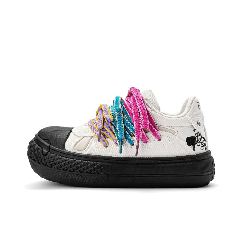 The Simpsons Canvas Shoes Unisex Low Top Black/Vanilla Ecru/Beige Black-14