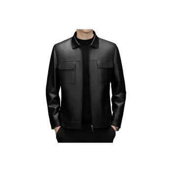 PIERRE CARDIN Leather Jacket Men's