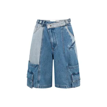 Feng Chen Wang Denim Shorts Unisex Blue