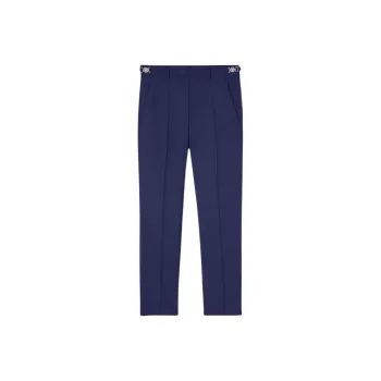 VERSACE Wool Formal Pants Suit Trouser Men's Dark Blue