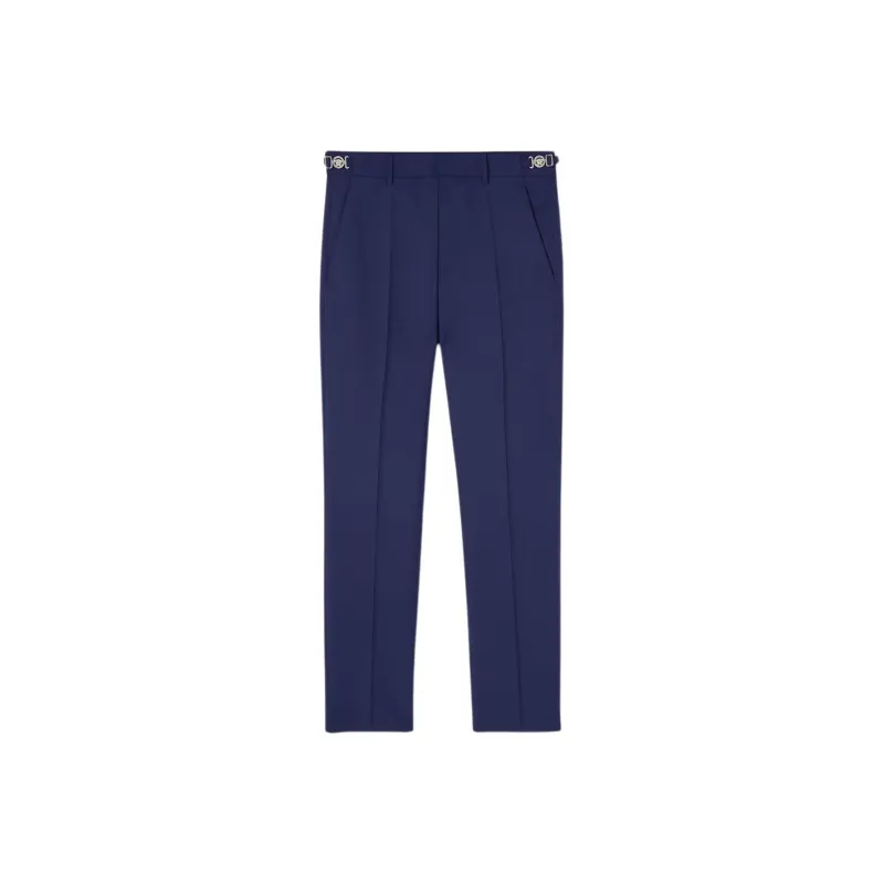 VERSACE Wool Formal Pants Suit Trouser Men's Dark Blue-0